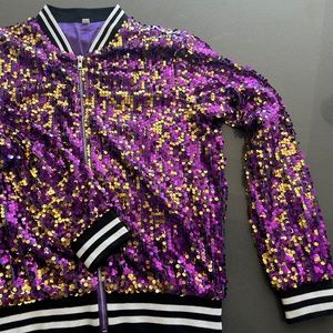 Purple and Gold Sequins Jacket - 1989
